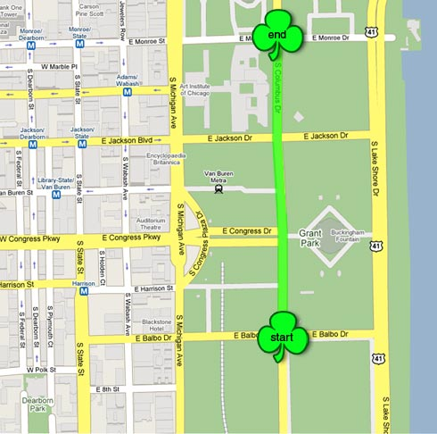St Patrick's Day Parade Route planning a trip to Chicago