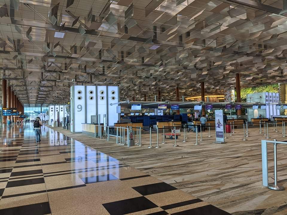Changi Airport as Many were getting stranded abroad during COVID in March 2020