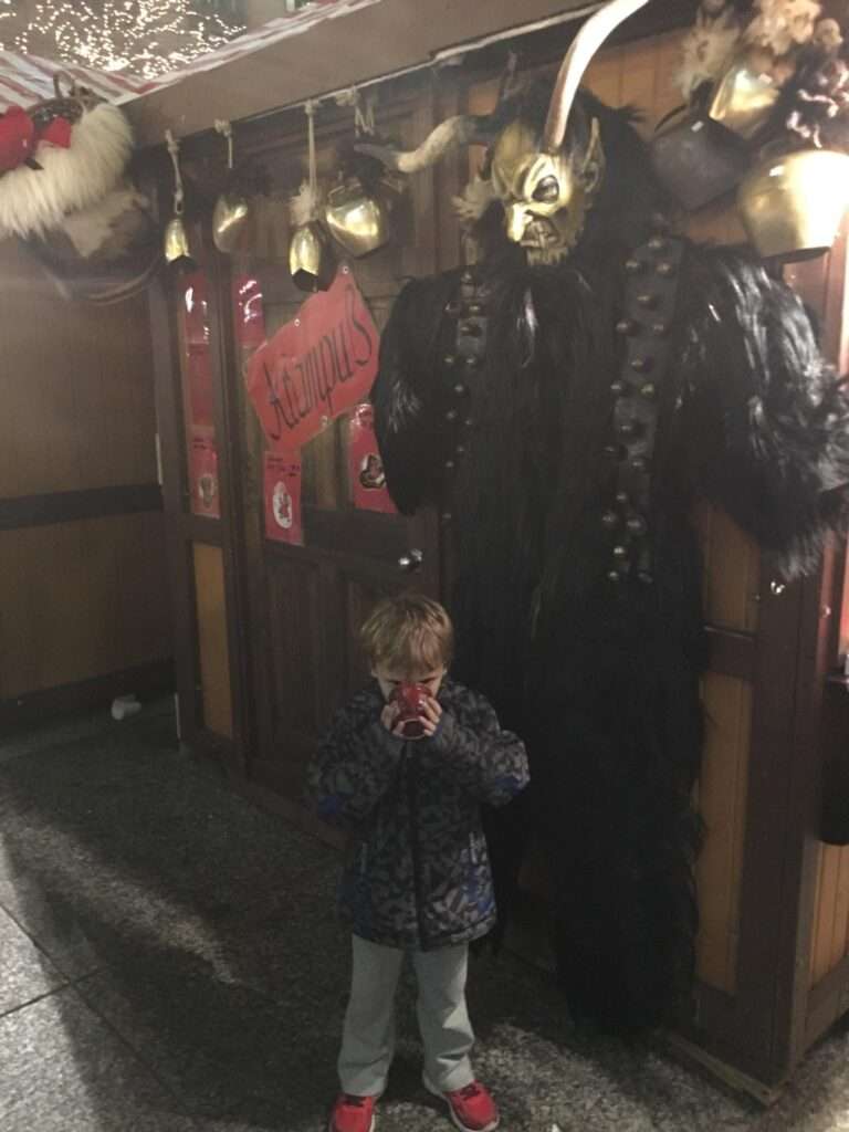 David thinks seeing Crampus at the Christkindlmarket, one of the most fun things to do in Chicago in December.