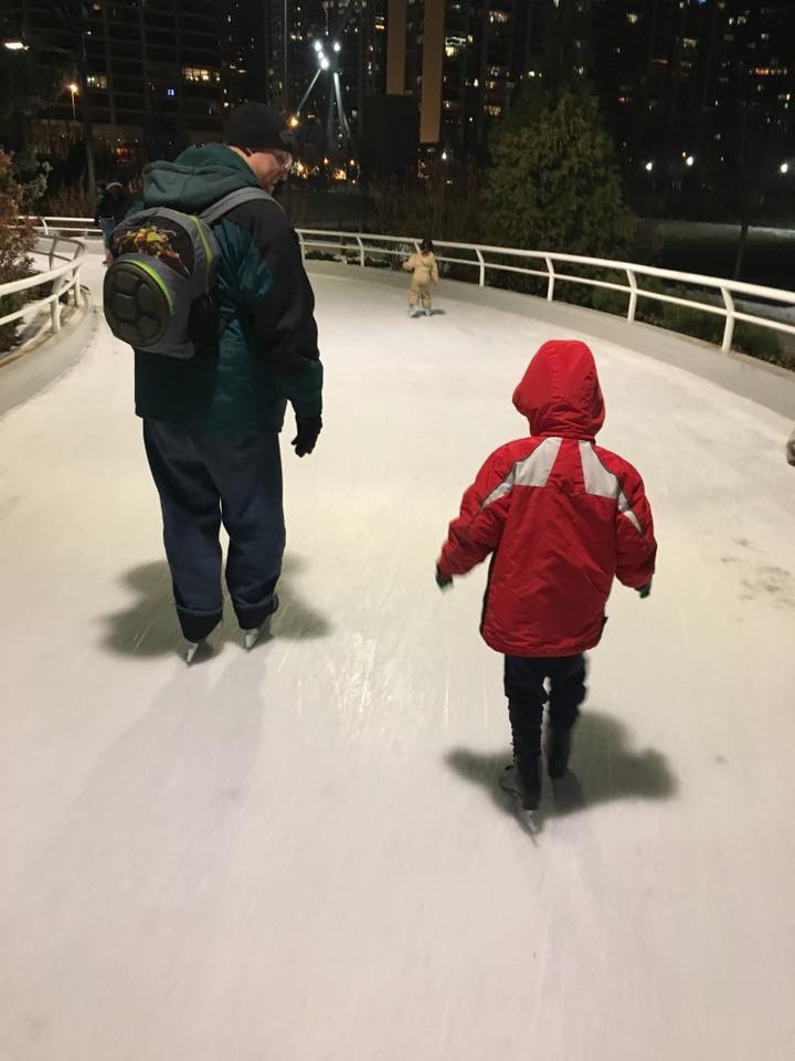 Skating with the skyline in the background is a really fun thing to do in Chicago in December.