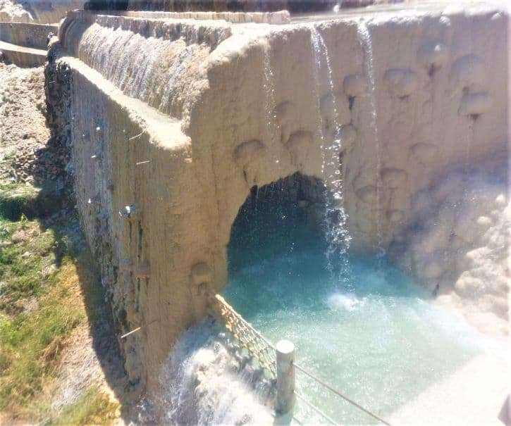 This is the entrance to the second gave at Grutas Tolantongo Mexico