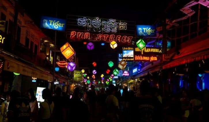 Siem Reap Night Market after visiting Angkor Wat with Kids
