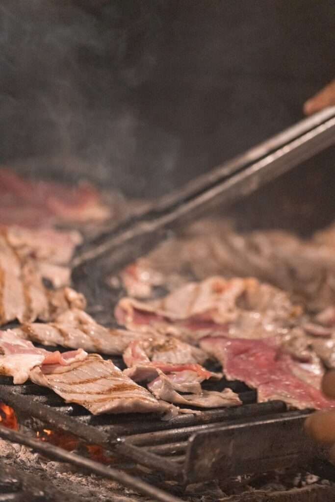 Choosing the meat you're doing to eat is a really fun thing to do in Oaxaca with kids when you're ready for lunch.