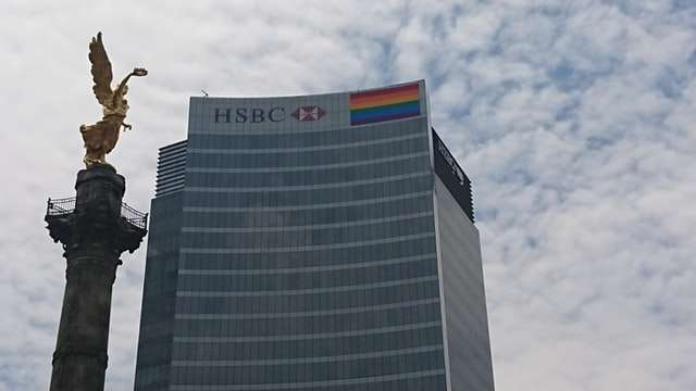 HSBC Tower in Reforma, next to the famous golden angel statue.