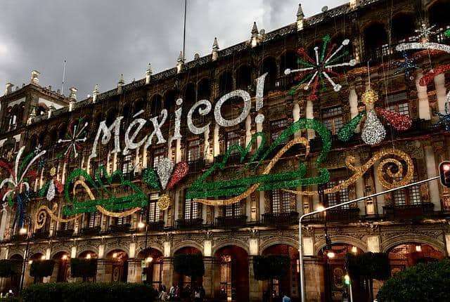 The National Palace is a fun building to look at from the Zocalo when sightseeing in mexico city with kids.