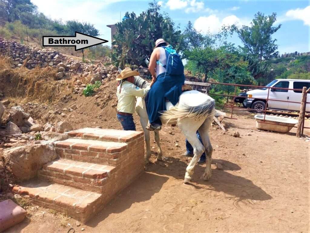 This is the only bathroom for San Miguel de Allende horseback riding.