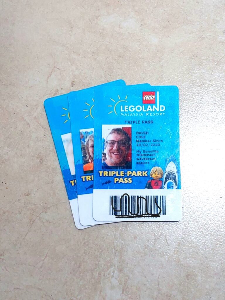 Our family's Legoland Malaysia annual pass ID cards