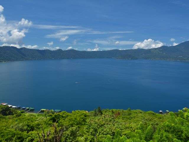Coatepeque Lake is one of the coolest things to do in Santa Ana El Salvador.