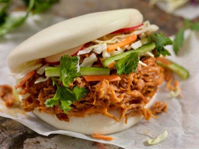 Baos are an Asian food popular in El Tunco, El Salvador as well as throughout Central America.