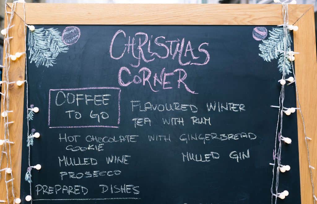 Many coffee shops have special drinks during Christmas in Malaysia.