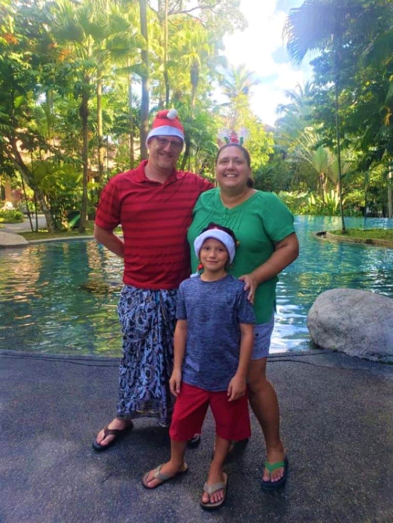 Parties for Christmas in Malaysia always seem to involve pools and swimming!