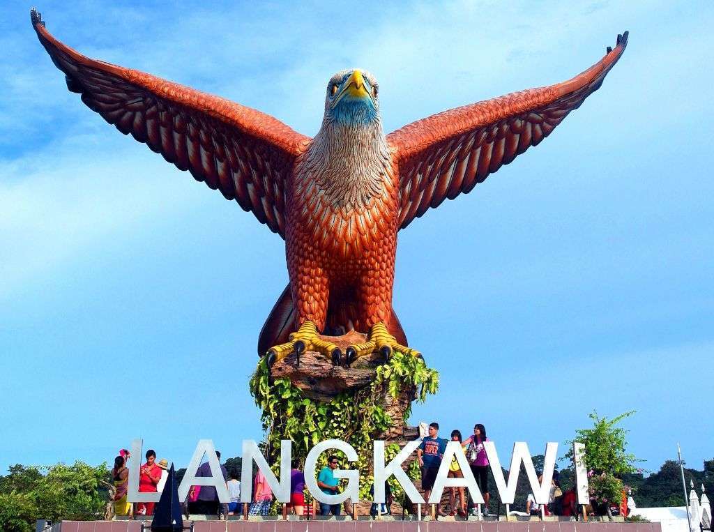 Any time it's sunny is the best time to visit Langkawi's Eagle Statue.