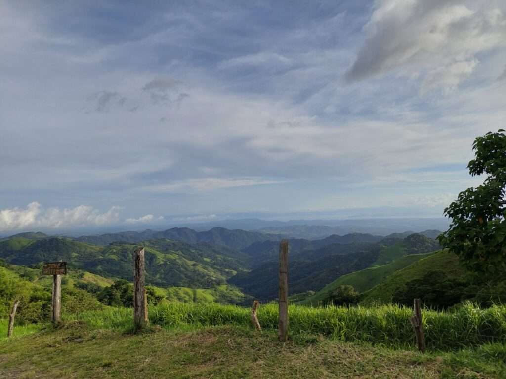 Green, mountainous landscape of Monteverde Costa Rica