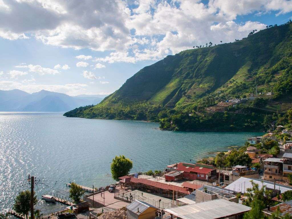 Panjachel, the largest town on Lake Atitlan for kayaking in Guaetmala.