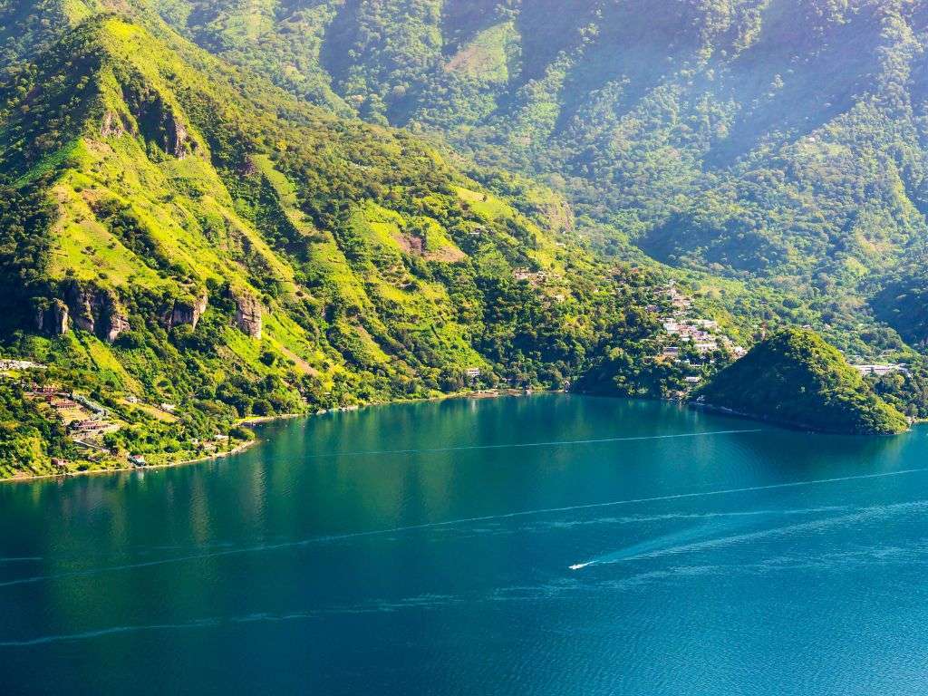 San Marco de Laguna shoreline for kayaking in Guatemala