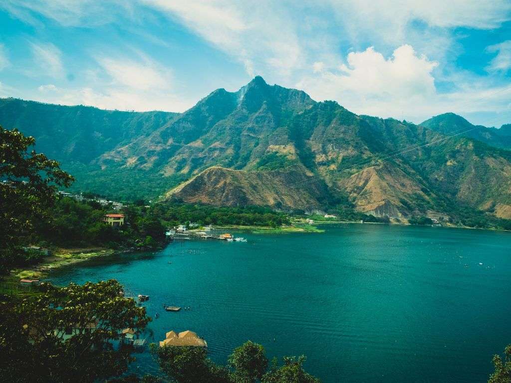 San Pedro La Laguna town and Lake Atitlan