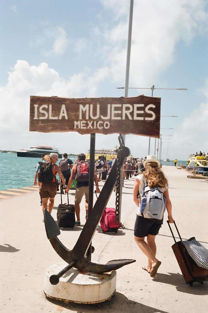 Arriving on the ferry to Isla Mujeres.