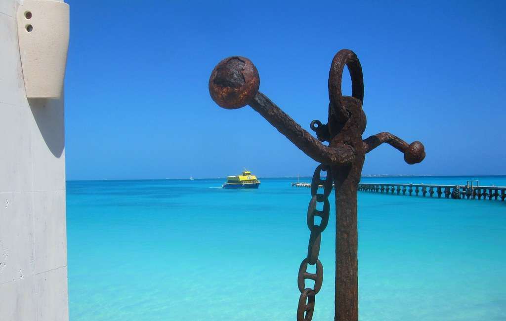 Ferry to Isla Mujeres arriving back in Cancun