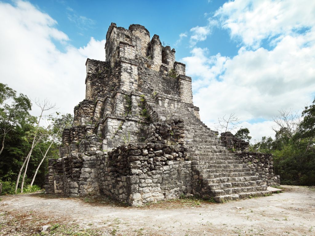 The Muyil ruins are a low key ruin experience in Tulum with kids.