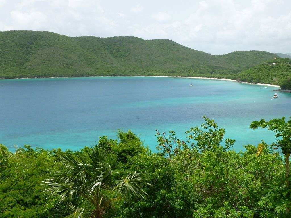 Aerial view of Emerald Beach on St Thomas