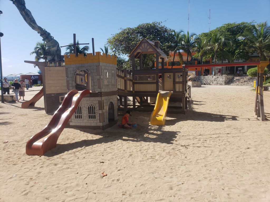 Beach playground in Playa del Carmen for kids