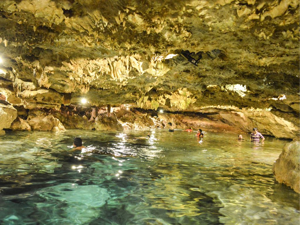 Undergaround cenote in Riviera Maya