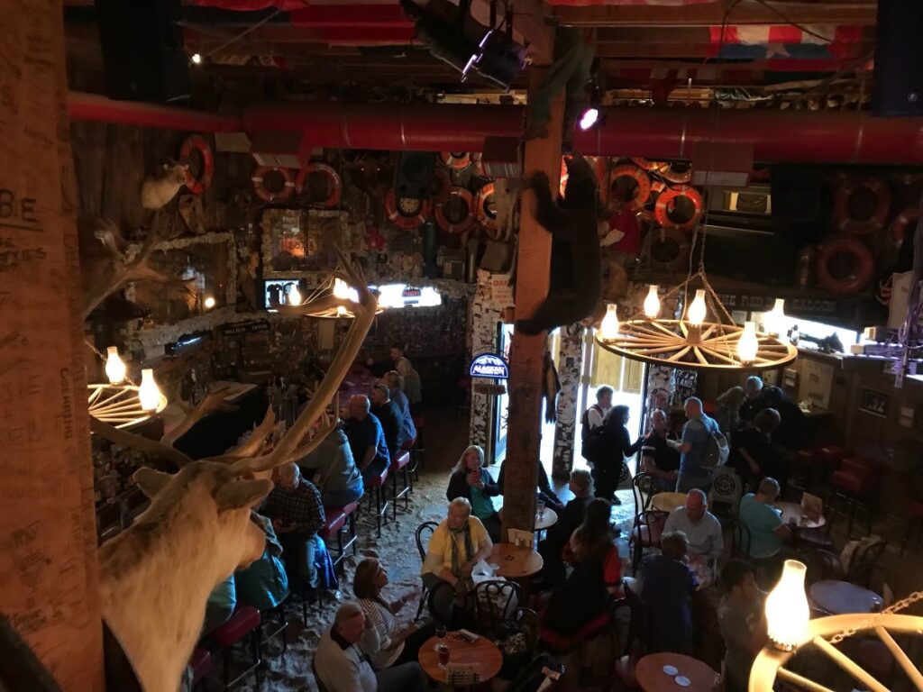 Inside the Red Dog Saloon in Juneau Alaska