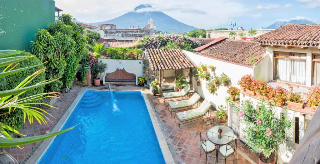 Pool at Hotel Casa del Parque in Antigua Guatemala