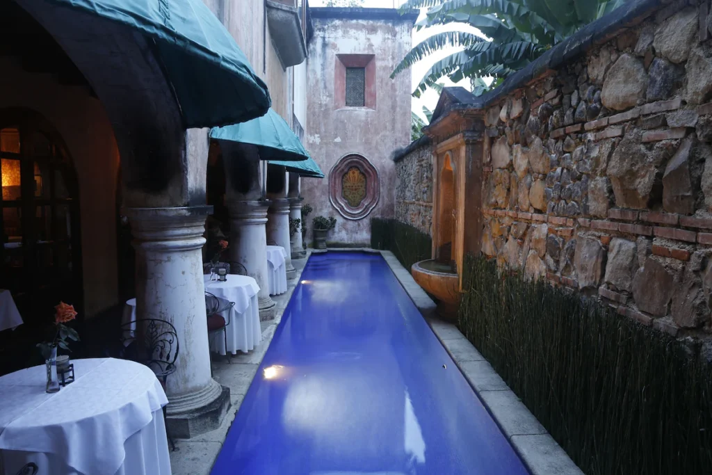 Pool at Meson Panza Verde in Antigua Guatemala