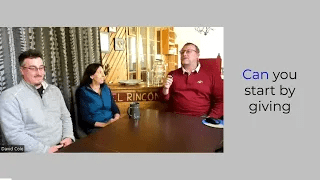 David interviewing Donny and Carla about their family bus conversion