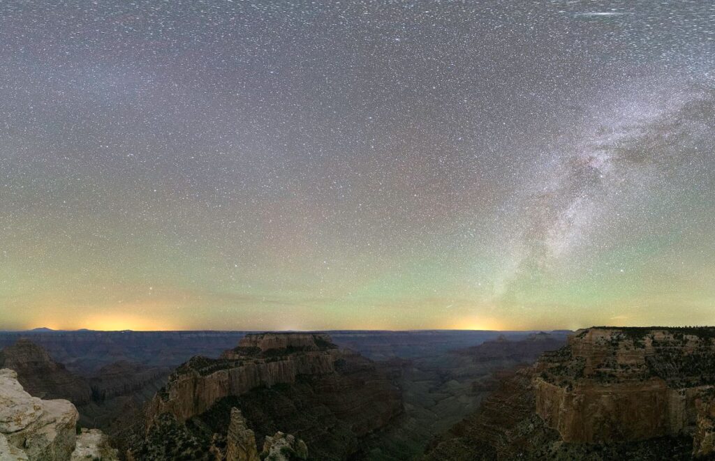 Milky way as seen while Grand Canyon stargazing.