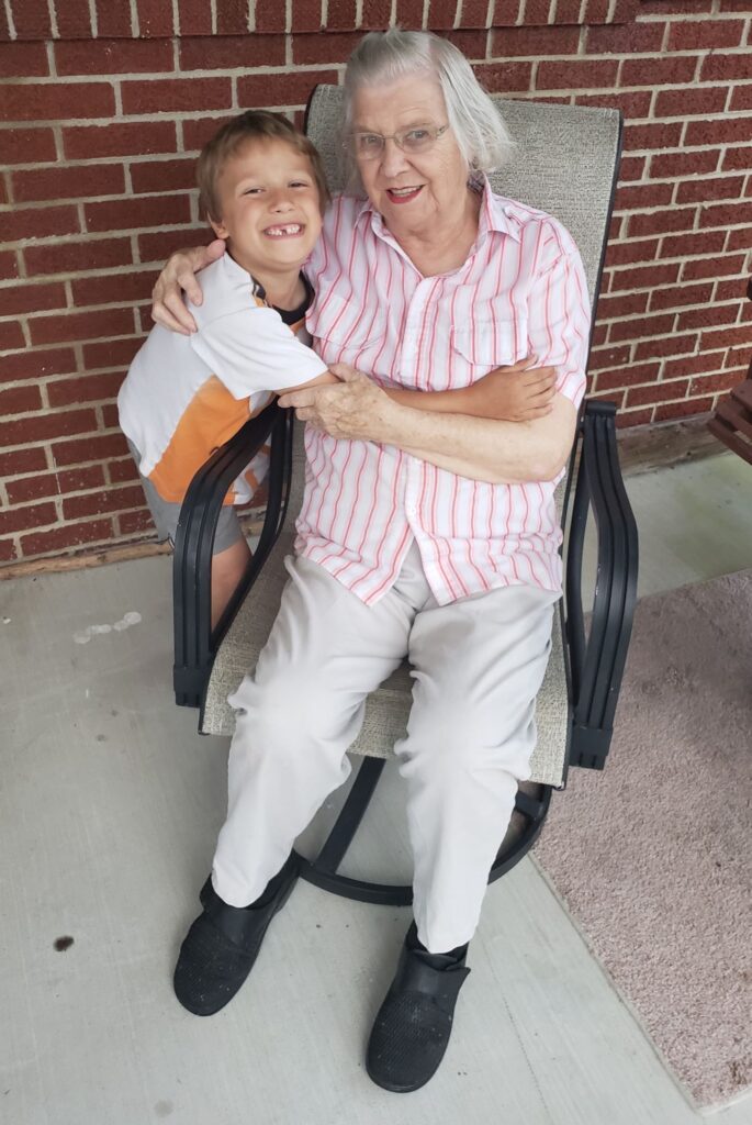 Little Man and his great grandma in TN.